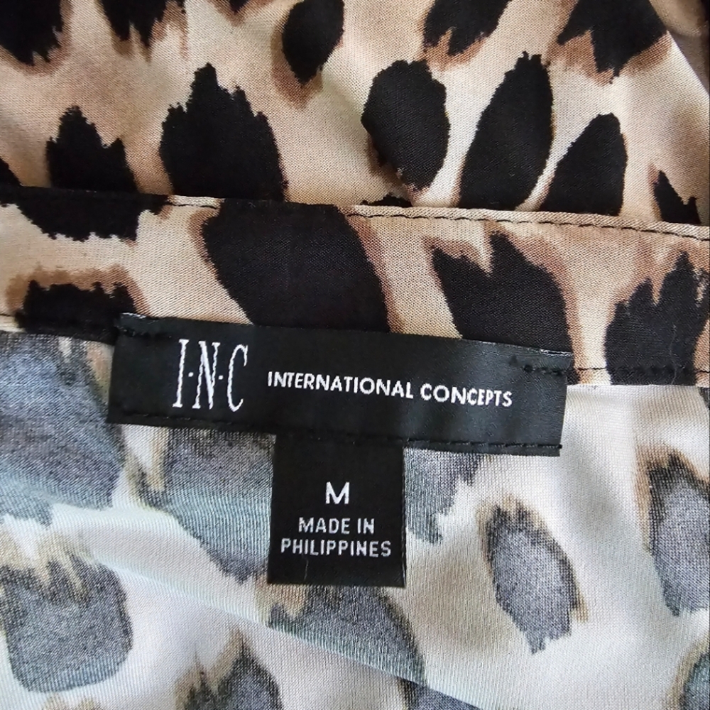 INC Leopard Print Longsleeve Top - Picture 6 of 7